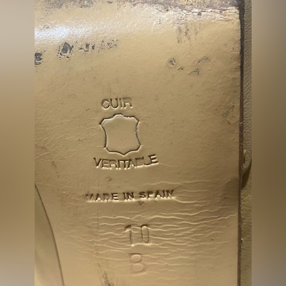 Charles David Heels Size 10B Platform Leather Tan 4.5” Heel Made In Spain - Picture 8 of 13